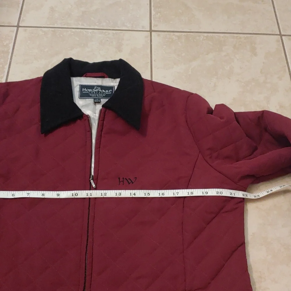 Horseware Ireland Burgundy Quilted Riding Jacket Women's Size M